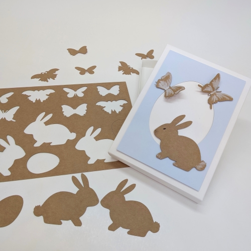 Bastelbogen "Häschen 1"  zum Gestalten & Verzieren